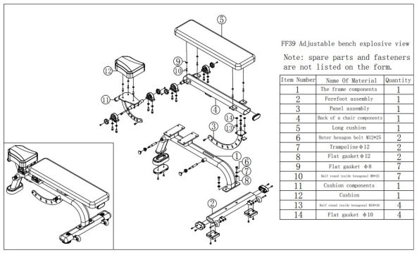 FF39 HAJEX bench assembly