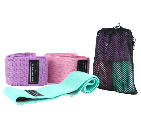 Booty Resistance Bands Set of 3 for any Workout Bands Straight 3 Resist Levels 