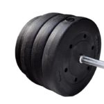 Plastic plates with barbell & dumbbell