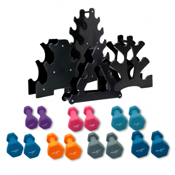 dumbbell sets with rack