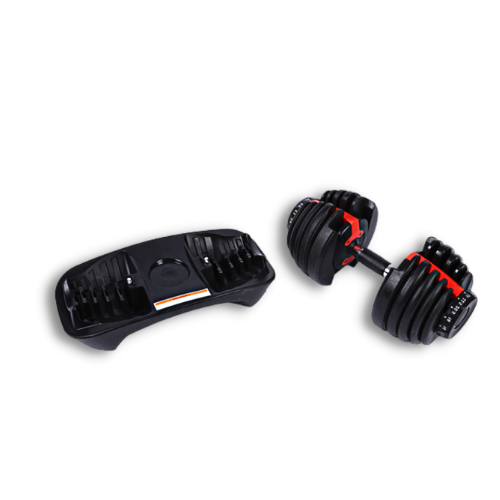 adjustable dumbbell red and black