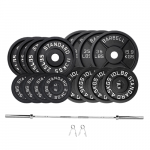weight plates set 70lbs 1.8m bar