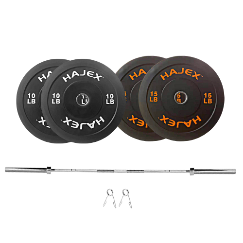 WEIGHT PLATES WITH BAR 50LB (1)