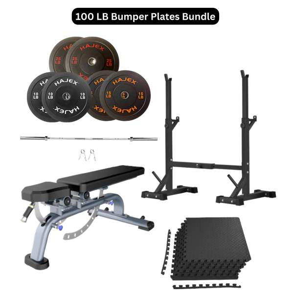 100 LB Bumper Weight Plates Set